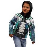 Aotearoa Korowai Motif Kid Hoodie Hei Tiki Poutama Maori Pattern LT14 - Polynesian Pride