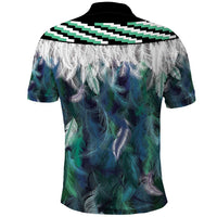Aotearoa Korowai Motif Polo Shirt Hei Tiki Poutama Maori Pattern LT14 - Polynesian Pride