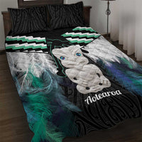Aotearoa Korowai Motif Quilt Bed Set Hei Tiki Poutama Maori Pattern