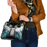 Aotearoa Korowai Motif Shoulder Handbag Hei Tiki Poutama Maori Pattern