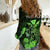 Personalised King Kamehameha Day Hawaii Women Casual Shirt Polynesia Tribal Kanaka And Hibiscus Green LT14 - Polynesian Pride