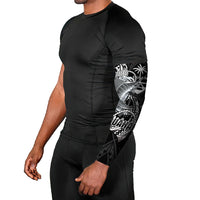 Guam Blue Marlin Fishing Arm Sleeves Guahan Fish Hook Tattoo Black Version