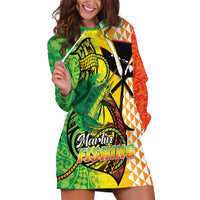 Hawaii Blue Marlin Fishing Hoodie Dress Hawaiian Kanaka Kakau Reggae LT14 Reggae - Polynesian Pride
