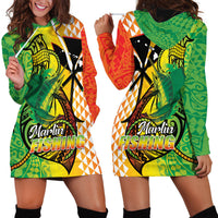 Hawaii Blue Marlin Fishing Hoodie Dress Hawaiian Kanaka Kakau Reggae LT14 - Polynesian Pride
