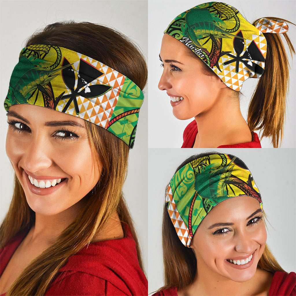 Hawaii Blue Marlin Fishing Neck Gaiter Hawaiian Kanaka Kakau Reggae