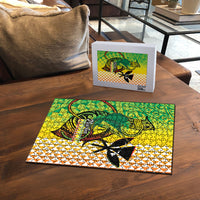 Hawaii Blue Marlin Fishing Puzzle Hawaiian Kanaka Kakau Reggae LT14 - Polynesian Pride