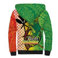 Hawaii Blue Marlin Fishing Sherpa Hoodie Hawaiian Kanaka Kakau Reggae LT14 - Polynesian Pride