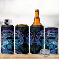 Personalised Blue Marlin Fishing New Zealand 4 in 1 Can Cooler Tumbler NZ Kiwi Cowboy Born To Fish