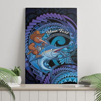 Personalised Blue Marlin Fishing New Zealand Canvas Wall Art NZ Kiwi Cowboy Born To Fish