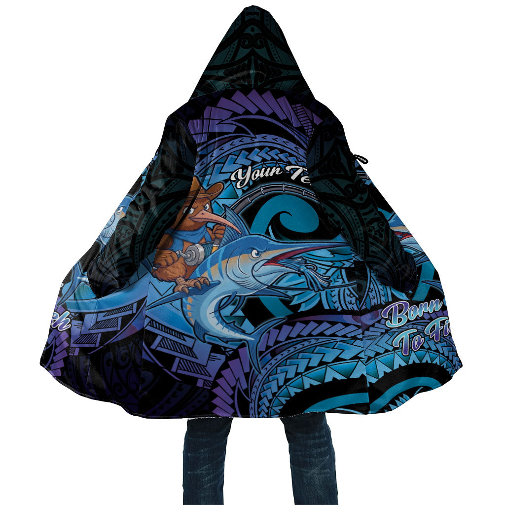 Personalised Blue Marlin Fishing New Zealand Cloak NZ Kiwi Cowboy Born To Fish