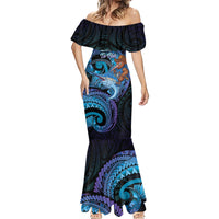 Personalised Blue Marlin Fishing New Zealand Mermaid Dress NZ Kiwi Cowboy Born To Fish