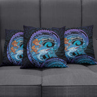 Personalised Blue Marlin Fishing New Zealand Pillow Cover NZ Kiwi Cowboy Born To Fish