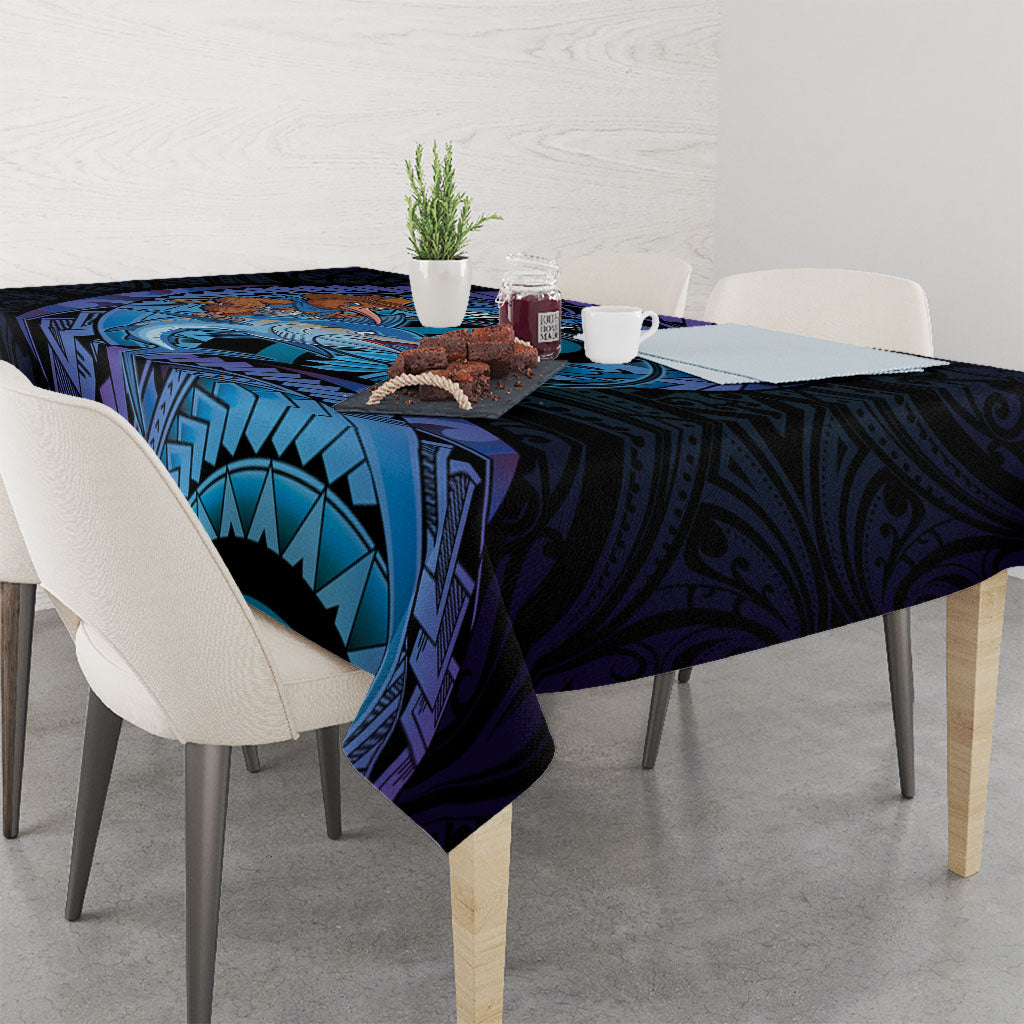 Personalised Blue Marlin Fishing New Zealand Tablecloth NZ Kiwi Cowboy Born To Fish