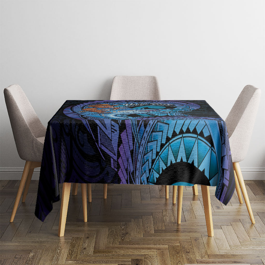 Personalised Blue Marlin Fishing New Zealand Tablecloth NZ Kiwi Cowboy Born To Fish
