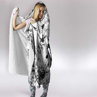 Japan And Hawaii Hooded Blanket Sakura Koi Fish Hawaiian Lei Kanaka - Polynesian Pride