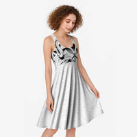 Japan And Hawaii Midi Dress Sakura Koi Fish Hawaiian Lei Kanaka - Polynesian Pride