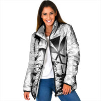 Japan And Hawaii Padded Jacket Sakura Koi Fish Hawaiian Lei Kanaka - Polynesian Pride