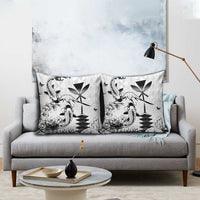 Japan And Hawaii Pillow Cover Sakura Koi Fish Hawaiian Lei Kanaka - Polynesian Pride