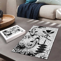 Japan And Hawaii Puzzle Sakura Koi Fish Hawaiian Lei Kanaka - Polynesian Pride