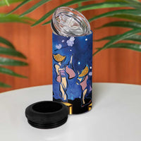 Japan Obon Festival 4 in 1 Can Cooler Tumbler Sakura Lanterns With Bon Dance - Polynesian Pride