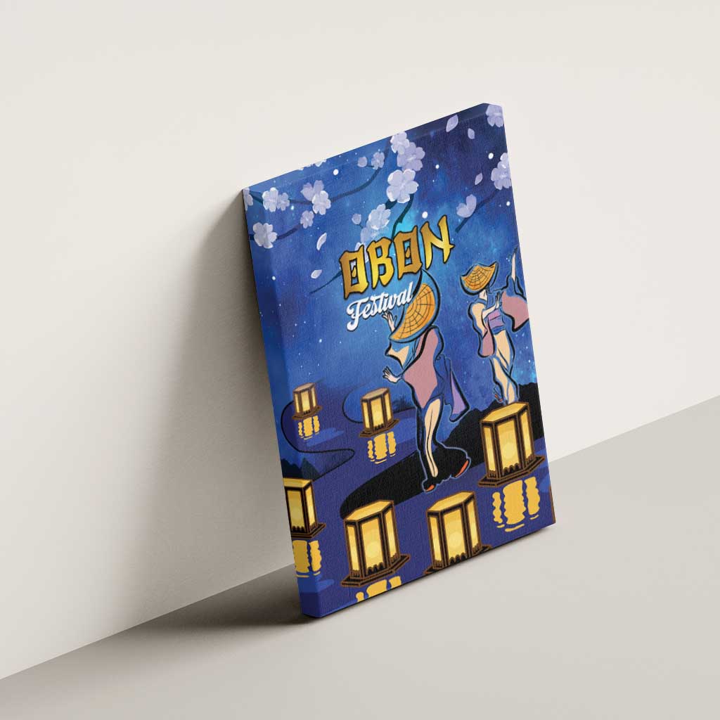 Japan Obon Festival Canvas Wall Art Sakura Lanterns With Bon Dance - Polynesian Pride