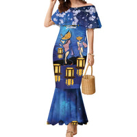 Japan Obon Festival Mermaid Dress Sakura Lanterns With Bon Dance - Polynesian Pride