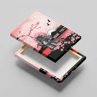 Personalised Japan Samurai Warrior Canvas Wall Art Japanese Cherry Blossom Polynesian Pattern - Polynesian Pride