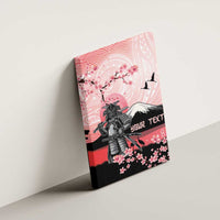 Personalised Japan Samurai Warrior Canvas Wall Art Japanese Cherry Blossom Polynesian Pattern - Polynesian Pride