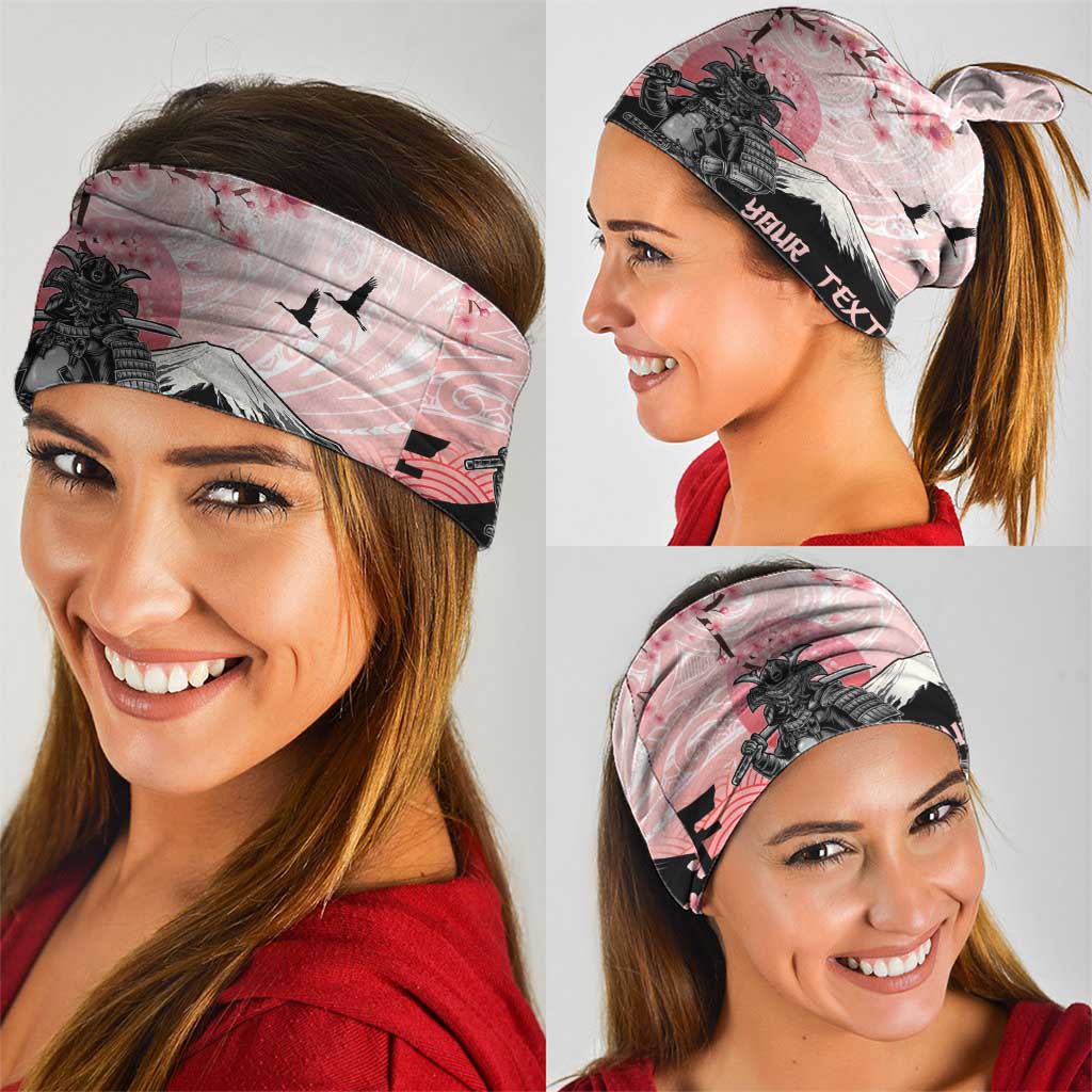 Personalised Japan Samurai Warrior Neck Gaiter Japanese Cherry Blossom Polynesian Pattern - Polynesian Pride