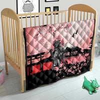 Personalised Japan Samurai Warrior Quilt Japanese Cherry Blossom Polynesian Pattern - Polynesian Pride