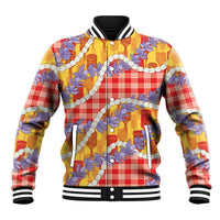 Hawaii Kahili Palaka Motifs Baseball Jacket Hawaiian Honohono Pikake Lei