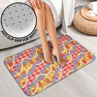 Hawaii Kahili Palaka Motifs Bathroom Set Hawaiian Honohono Pikake Lei