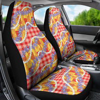 Hawaii Kahili Palaka Motifs Car Seat Cover Hawaiian Honohono Pikake Lei