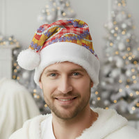 Hawaii Kahili Palaka Motifs Christmas Santa Hat Hawaiian Honohono Pikake Lei LT14 - Polynesian Pride