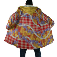 Hawaii Kahili Palaka Motifs Cloak Hawaiian Honohono Pikake Lei