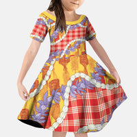Hawaii Kahili Palaka Motifs Family Matching Long Sleeve Bodycon Dress and Hawaiian Shirt Hawaiian Honohono Pikake Lei