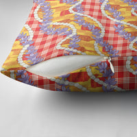 Hawaii Kahili Palaka Motifs Pillow Cover Hawaiian Honohono Pikake Lei