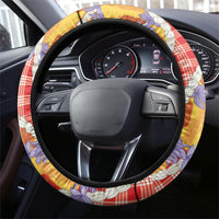Hawaii Kahili Palaka Motifs Steering Wheel Cover Hawaiian Honohono Pikake Lei