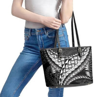 Hawaii Lauhala Tattoo Leather Tote Bag Hawaiian Hala Leaf Weaving