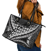Hawaii Lauhala Tattoo Leather Tote Bag Hawaiian Hala Leaf Weaving