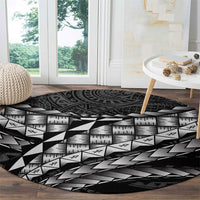 Hawaii Lauhala Tattoo Round Carpet Hawaiian Hala Leaf Weaving