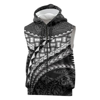 Hawaii Lauhala Tattoo Sleeveless Zip Hoodie Hawaiian Hala Leaf Weaving