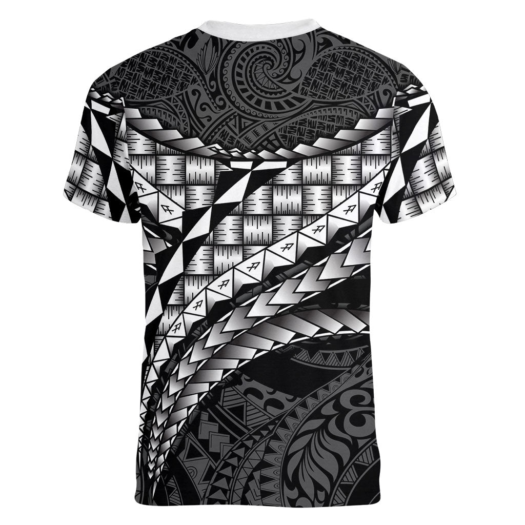 Hawaii Lauhala Tattoo Women V-Neck T-Shirt Hawaiian Hala Leaf Weaving
