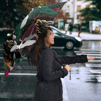 Hawaiian and Japanese Culture Umbrella Crane Sakura Hibiscus Tropical Vibes