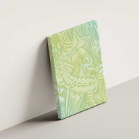 Baby Green Gradient Polynesia Canvas Wall Art Hawaiian Tribal Hammerhead Shark Tattoo