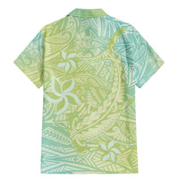 Baby Green Gradient Polynesia Family Matching Mermaid Dress and Hawaiian Shirt Hawaiian Tribal Hammerhead Shark Tattoo