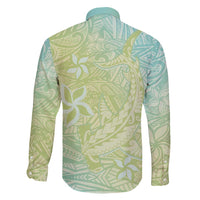 Baby Green Gradient Polynesia Family Matching Short Sleeve Bodycon Dress and Hawaiian Shirt Hawaiian Tribal Hammerhead Shark Tattoo