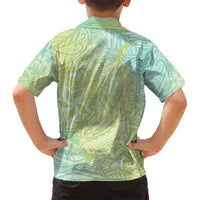 Baby Green Gradient Polynesia Family Matching Tank Maxi Dress and Hawaiian Shirt Hawaiian Tribal Hammerhead Shark Tattoo