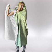 Baby Green Gradient Polynesia Hooded Blanket Hawaiian Tribal Hammerhead Shark Tattoo LT14 - Polynesian Pride