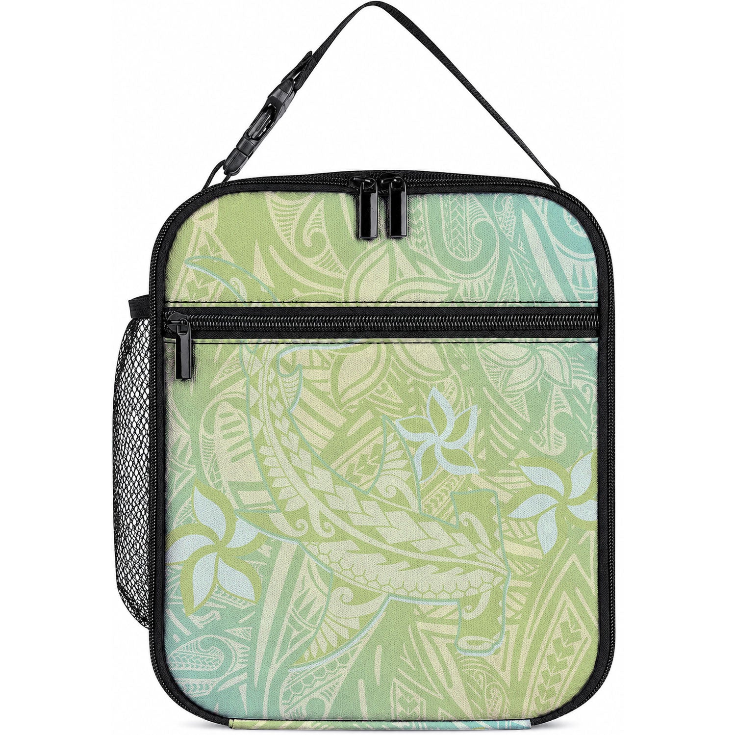 Baby Green Gradient Polynesia Lunch Bag Hawaiian Tribal Hammerhead Shark Tattoo LT14 10.2 × 8.3 × 4.3 inch Baby Green - Polynesian Pride